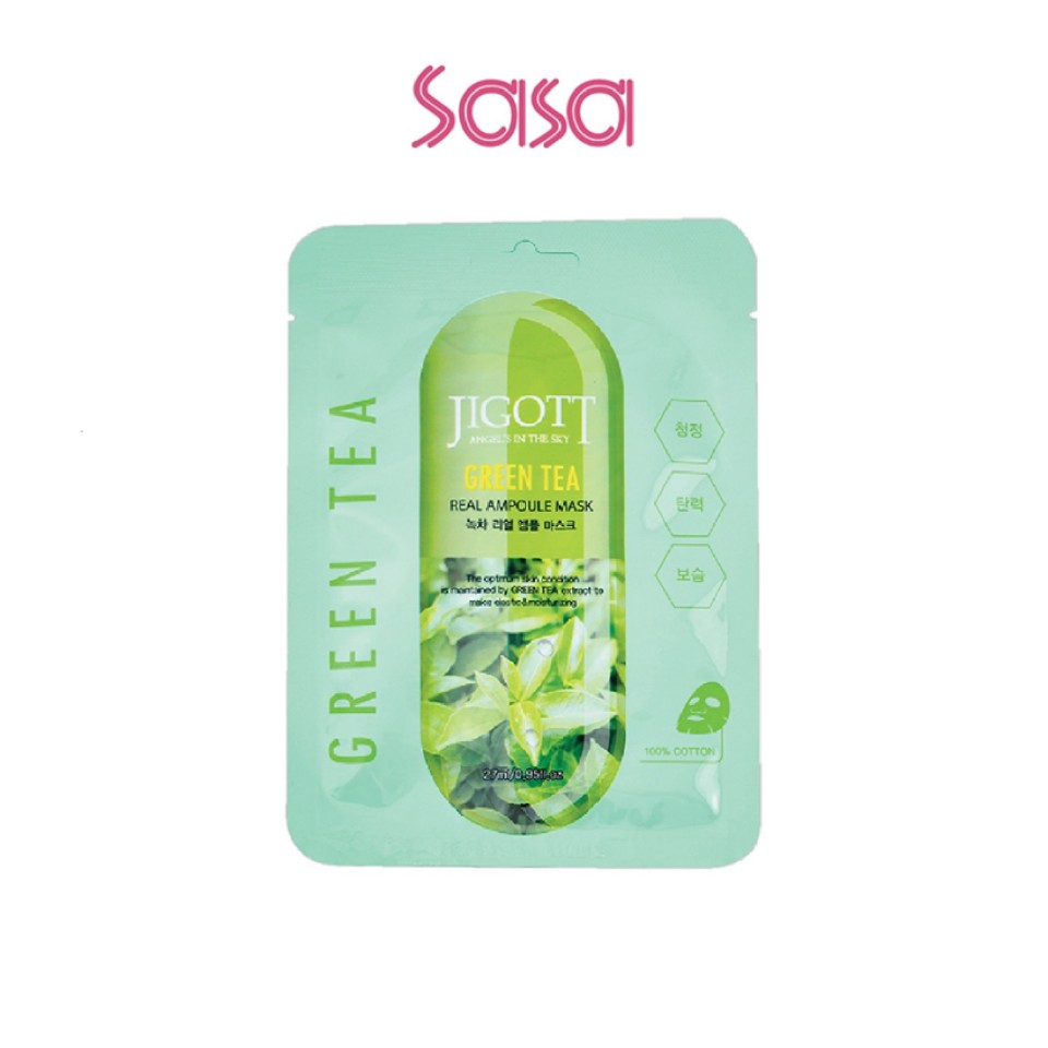 JIGOTT GREEN TEA REAL AMPOULE MASK 1&APOS;S