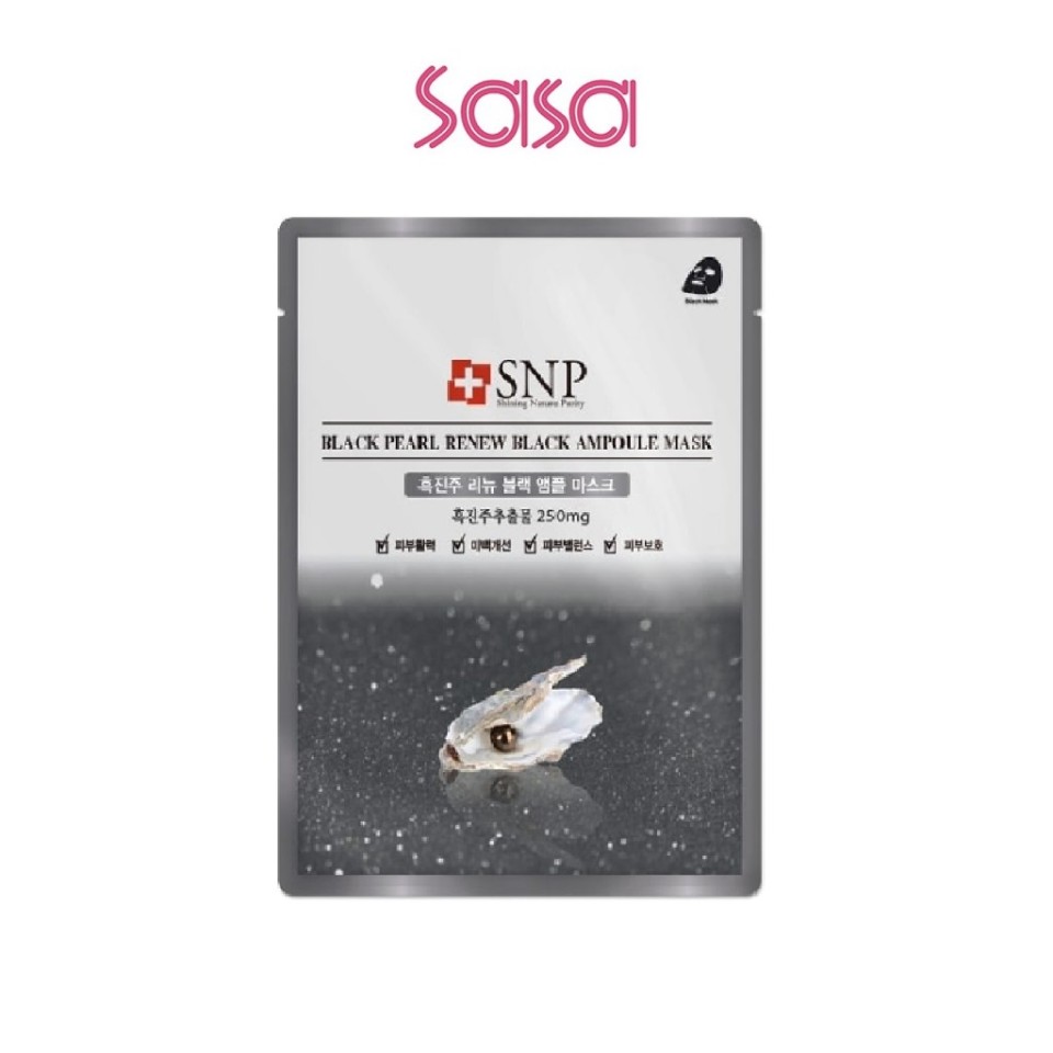 BLACK PEARL RENEW BLACK AMPOULE MASK 10'S